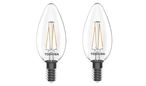 Toshiba led filament candle topled